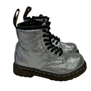 Dr. Martens 1460 Boots sz 9 Metallic Silver Boots